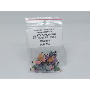 Figurer siddende 20 stk's pakning malet