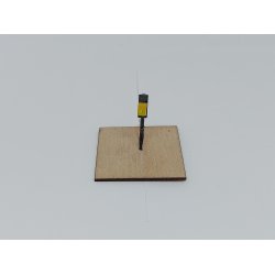 Klippekort stander gul HT - enkelt med lys