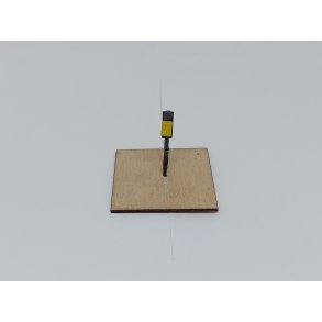 Klippekort stander gul HT - enkelt med lys