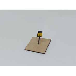 Klippekort stander gul HT - dobbelt med lys