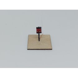 Klippekort stander rd DSB - dobbelt med lys