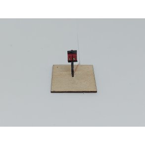 Klippekort stander rd DSB - dobbelt med lys