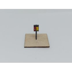 Klippekort stander rd DSB / gul HT - dobbelt med lys