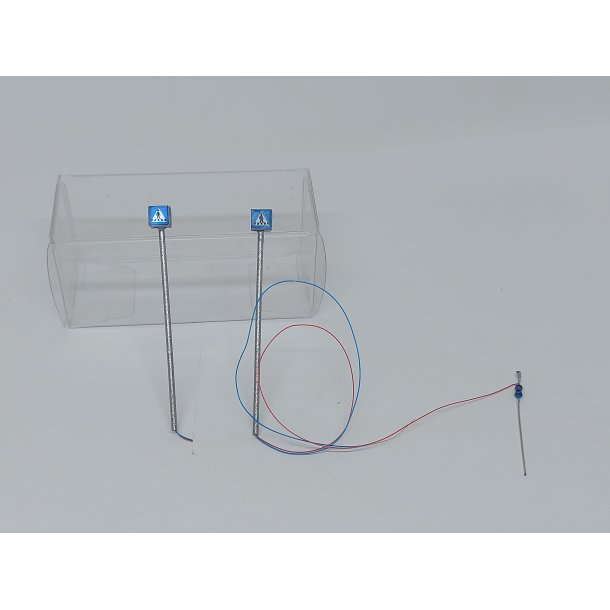 Fodgngersignaler (2 stk) med lys