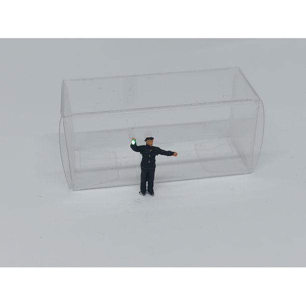 Figur med grnt lys - jernbanemand