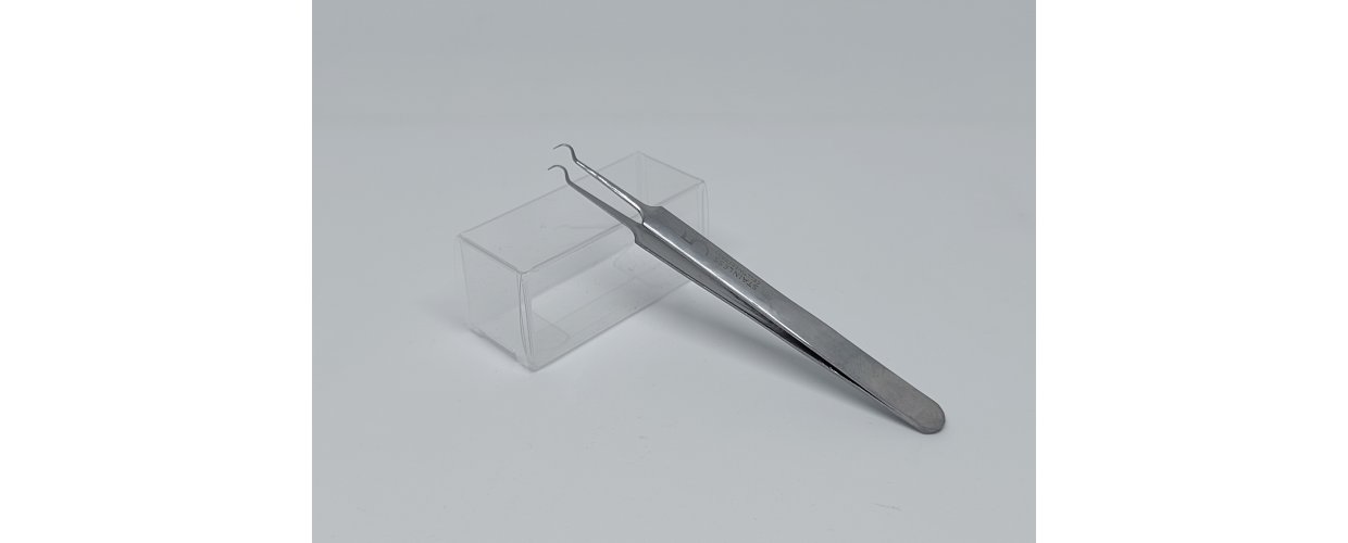 Kroget pincet i rustfrit stål MM 616